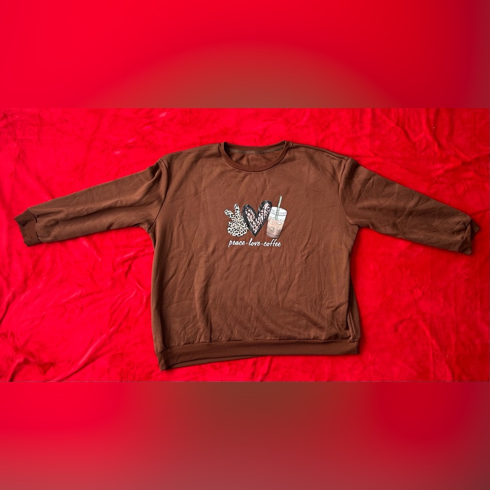 SHEIN Sweater-Chocolate Brown-5XL